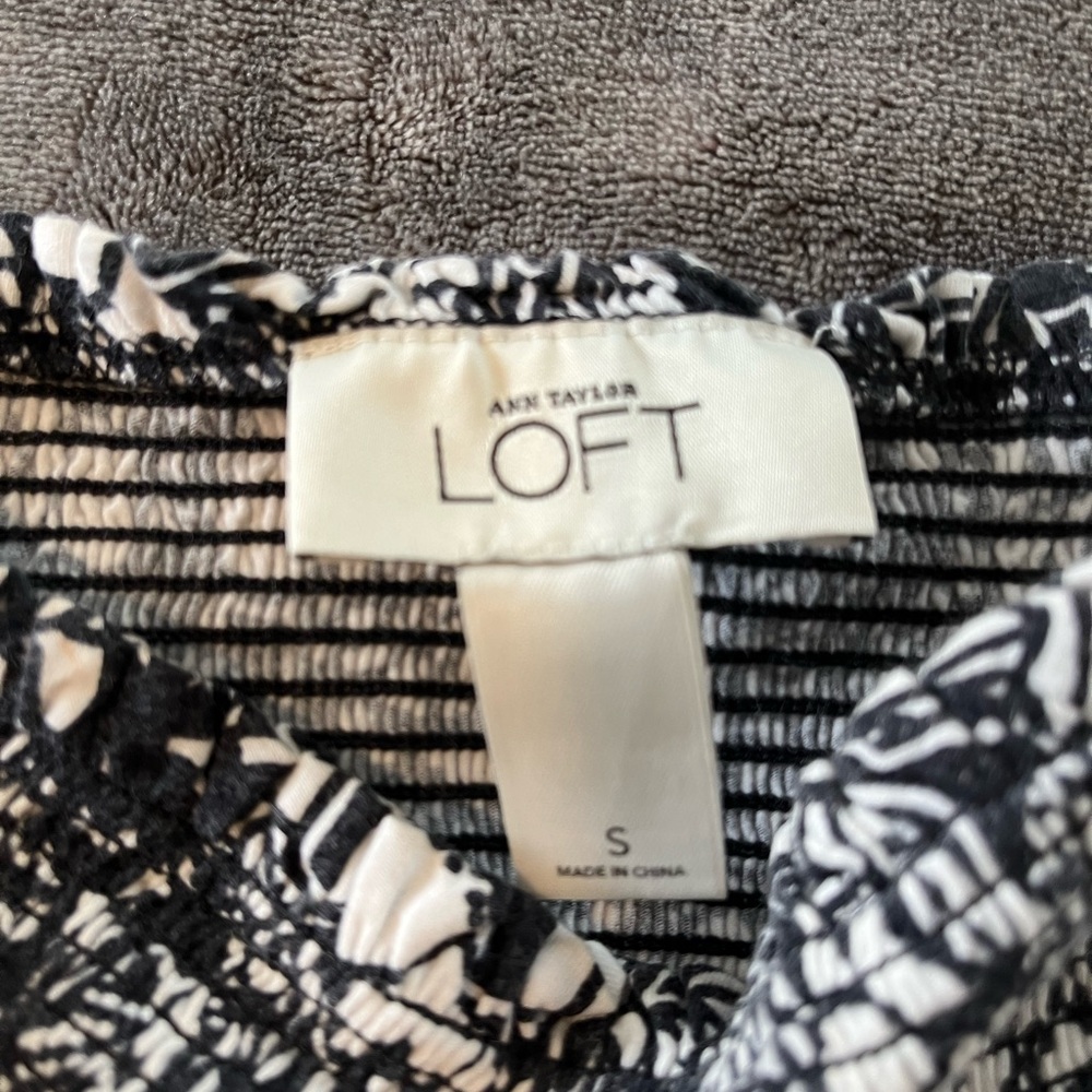 Ann Taylor LOFT Black and White Striped Dress - Picture 2 of 3